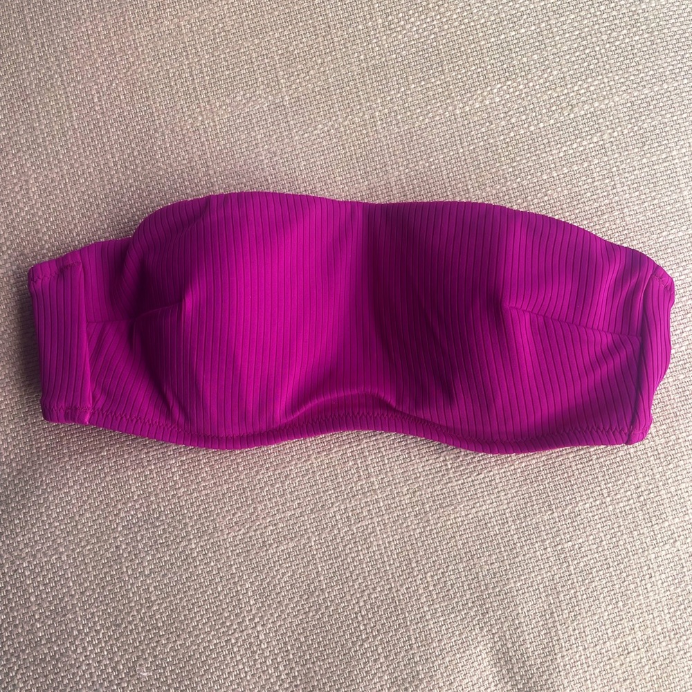 Shade & Shore Strapless Purple Bikini Top